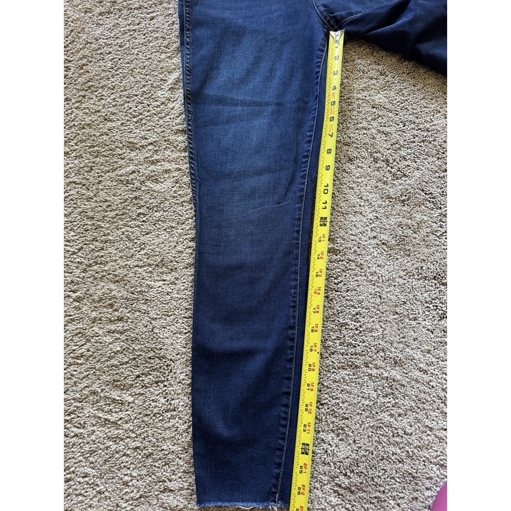 Kut From The Kloth Connie Ankle Skinny Jeans Women's Size 10 Raw Hem Dark Blue - Picture 5 of 13